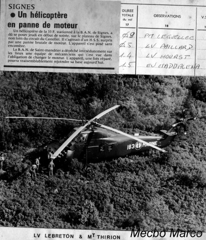 Maître Mecbo à la 33F sur HSS1 DE 1975 0 1979